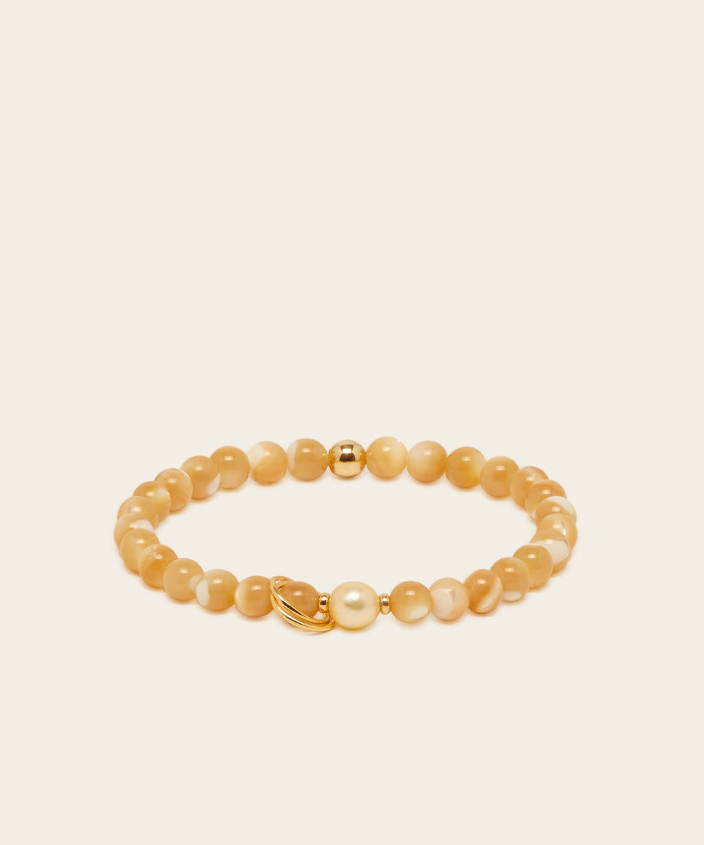 SOULMATES LOVE BRACELET WITH AKOYA PEARL & MOTHER OF PEARL