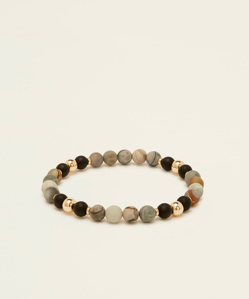THE MR MINTY BRACELET WITH PICASSO JASPER & ONYX