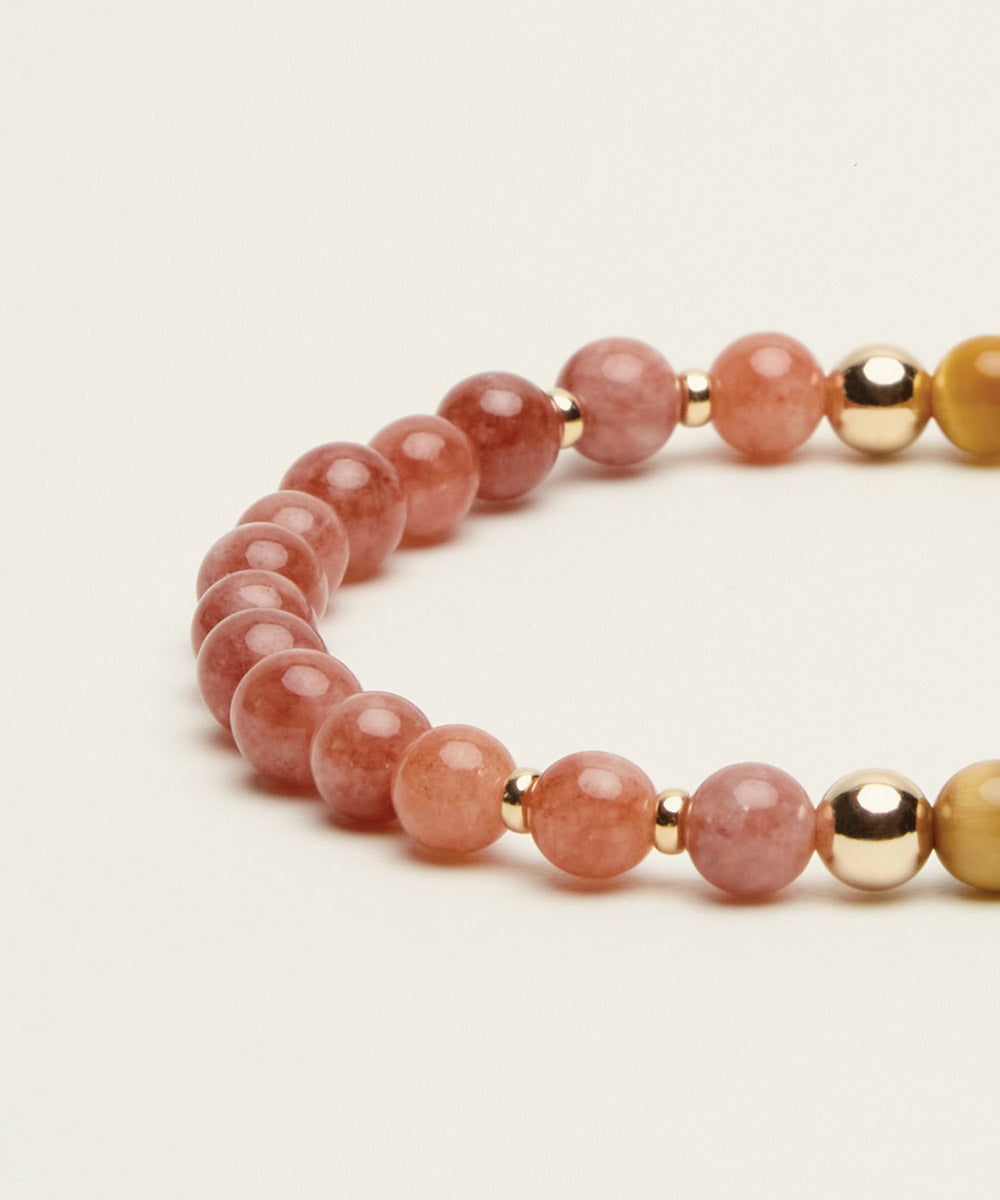 THE SUN-SEEKER BRACELET WITH SUNSTONE & GOLDEN TIGER'S EYE