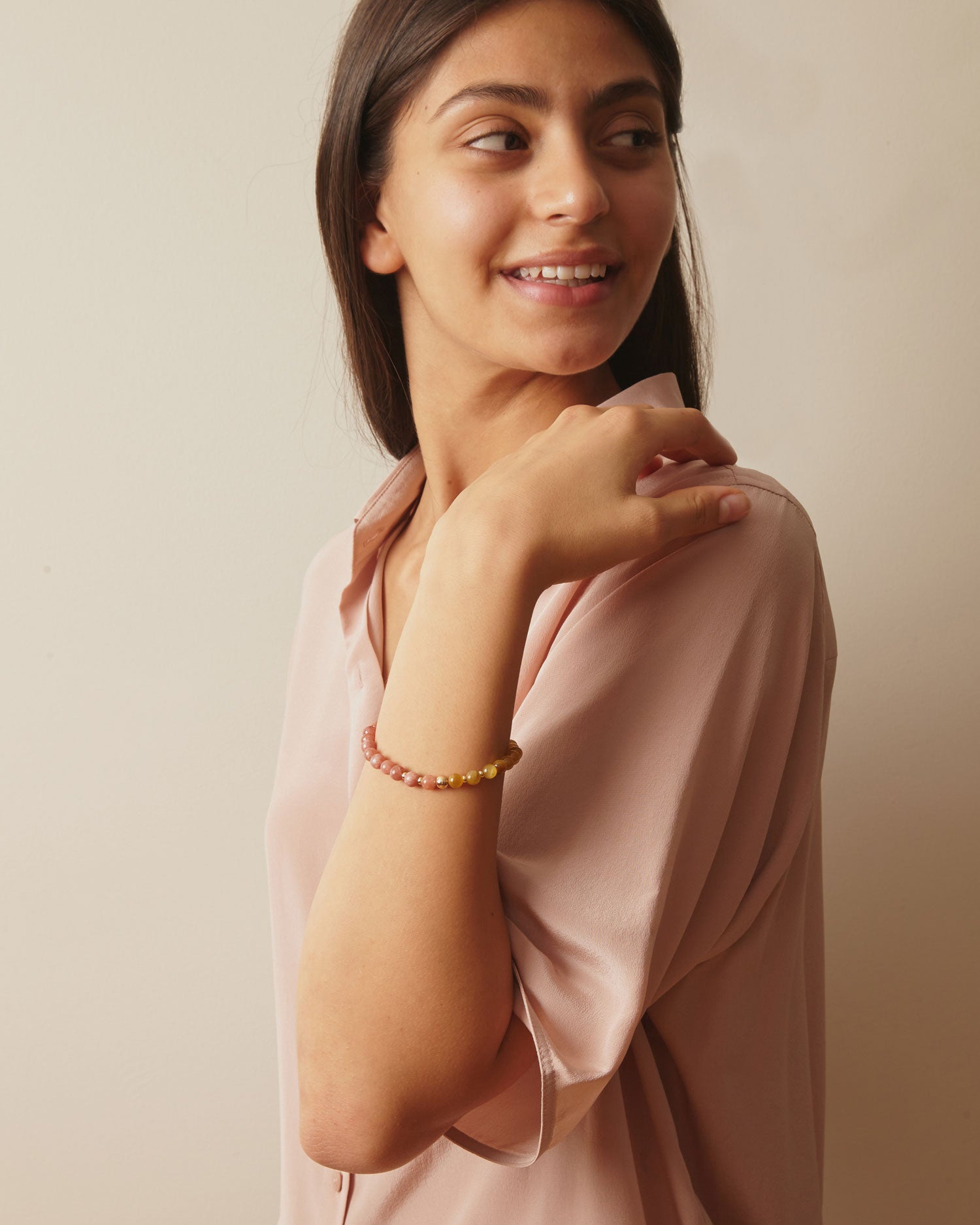 THE SUN-SEEKER BRACELET WITH SUNSTONE & GOLDEN TIGER'S EYE