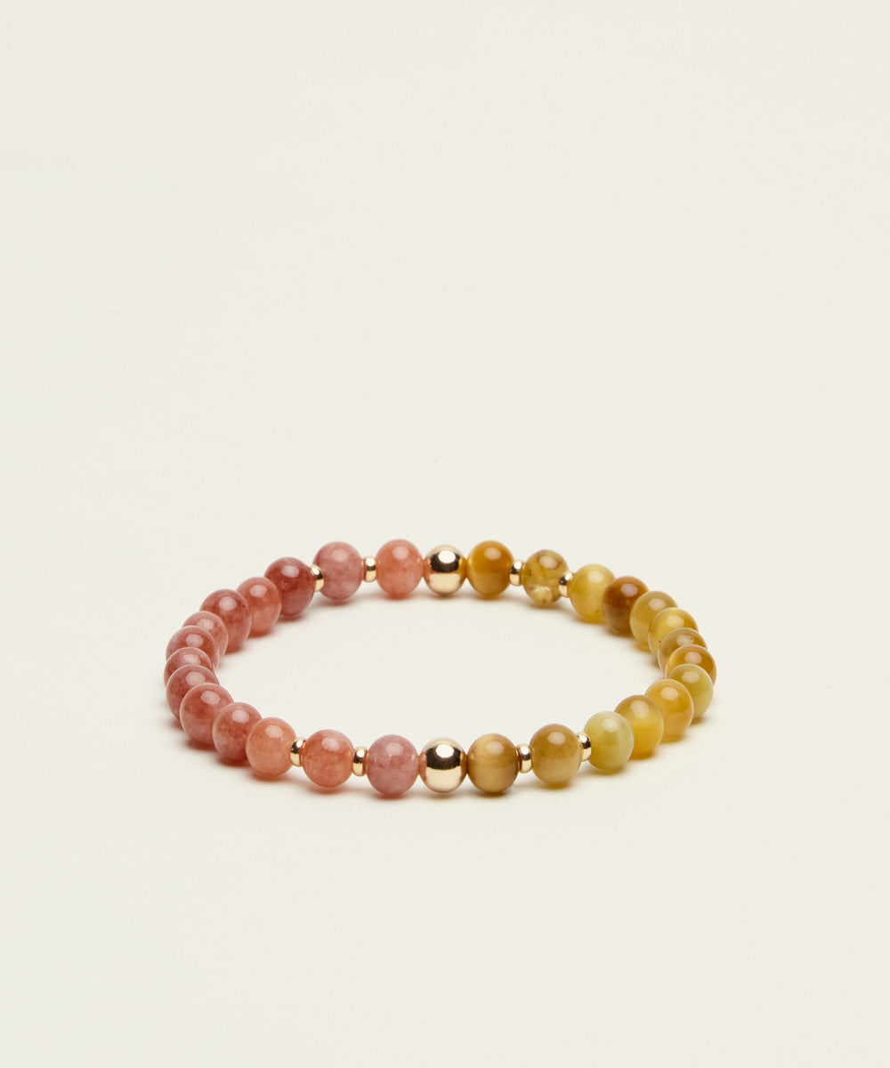 THE SUN-SEEKER BRACELET WITH SUNSTONE & GOLDEN TIGER'S EYE